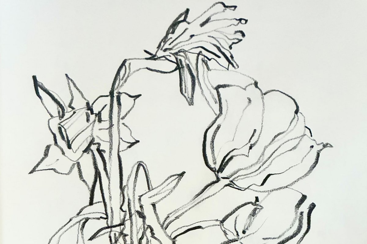 gemalte Blumen 