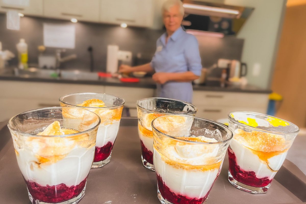 Liebevoll vorbereiteter Nachtisch im Hospiz